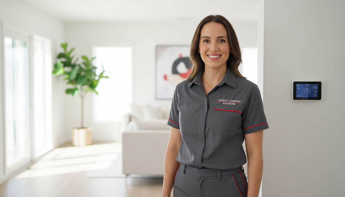 Professional HVAC technician ready to help with your heating and cooling needs